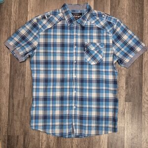 Ecko Unltd. Men's Short Sleeve Plaid Shirt Size L